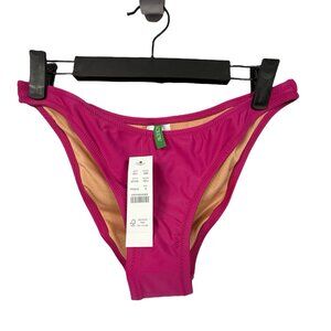 J.Crew High Leg Bikini Bottom Hot Pink Swim Beach Plus Size Small NWT BP209